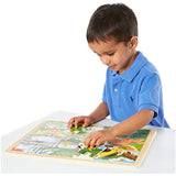 Melissa & Doug Wooden Jigsaw Puzzle arm, Construction, Pets Puzzle (24 Piece)