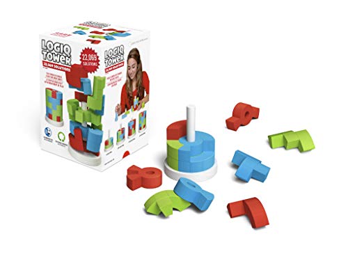 Great Circle Works Logiq Tower Puzzle, Educational and Creative 3D Wooden Puzzle Game for Kids, 22,069 Solutions