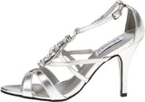 Dyeables Women's Heidi Manmade Slingback Sandal,Silver Metallic,8 B US