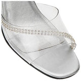 Touch Ups Carmella Women's Clear/Silver Sandals 6 W