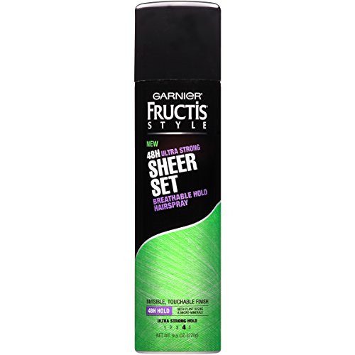 Garnier Fructis Style Sheer Set Extreme Hold Breathable Hairspray, All Hair Types, 9.5 oz.(Packaging May Vary)