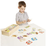 Melissa & Doug See & Spell Wooden Educational Toy With 8 Double-Sided Spelling Boards With Self-Correcting Alphabet Wooden Puzzles