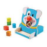 Melissa & Doug First Play Wooden Spin & Feed Shape Sorter