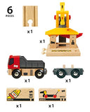 BRIO World - 33280 Freight Goods Station | Toy Train Accessories for Kids Age 3 and Up , Green