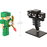 Mattel Minecraft Craft-a-Block 2-Pk, Action Figures (Alex vs Witcher)