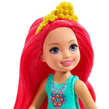Barbie Dreamtopia Chelsea Sprite Doll, 7-inch, with Pink Hair Wearing Fashion and Accessories, Multi (GJJ97)