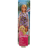 Barbie Doll, Blonde, Wearing Purple and Yellow Heart-Print Dress and Platform Sneakers, for 3 to 7 Year Olds