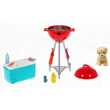 Barbie Mini Playset with Themed Accessories and Pet, BBQ Theme with Scented Grill, Gift for 3 to 7 Year Olds