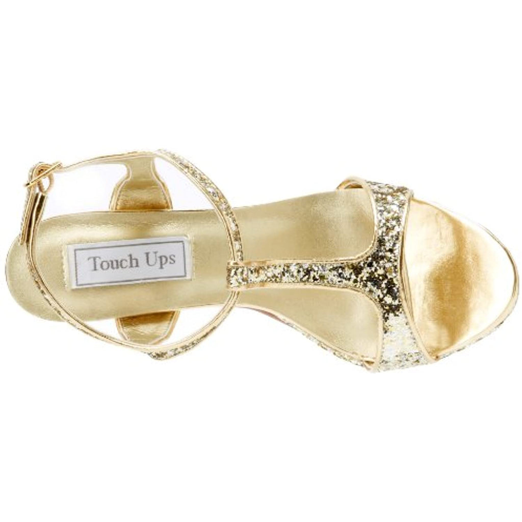 Touch Ups Women's Darcy Platform Sandal,Gold Glitter,6 M US