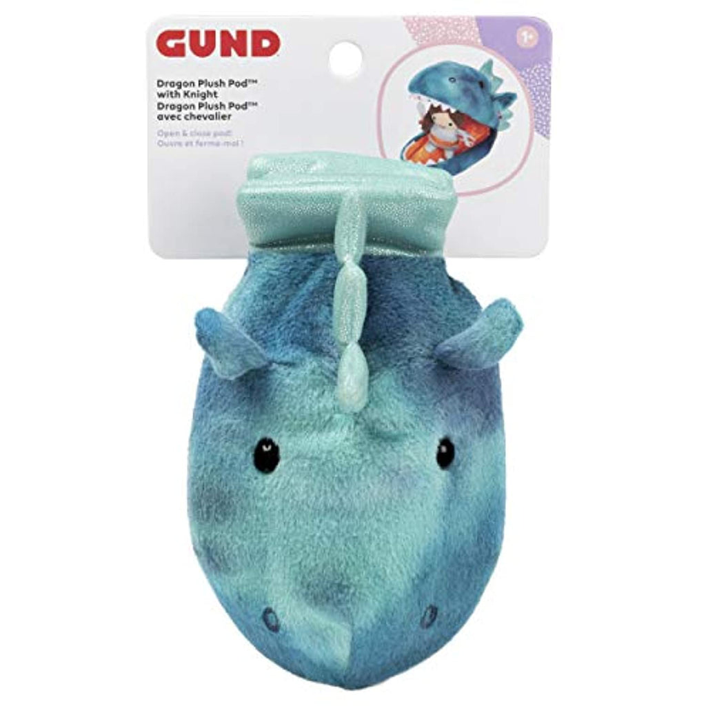 GUND Dragon Plush Pod with Knight, 9.5"