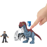 Imaginext Jurassic World Dominion Therizinosaurus Dinosaur & Owen Grady 3-Piece Poseable Figure Set