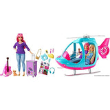 Barbie Helicopter, Pink and Blue with Spinning Rotor