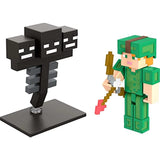 Mattel Minecraft Craft-a-Block 2-Pk, Action Figures (Alex vs Witcher)