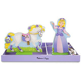 Melissa & Doug Bundle Includes 2 Items Lila and Lucky Wooden Dress-Up Princess Doll and Horse with Magnetic Accessories 108 pcs Abby and Emma Deluxe Magnetic Wood Dress-Up