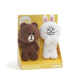 GUND LINE Friends Plush Stuffed Animal, Brown and Cony Set of 2, 4"