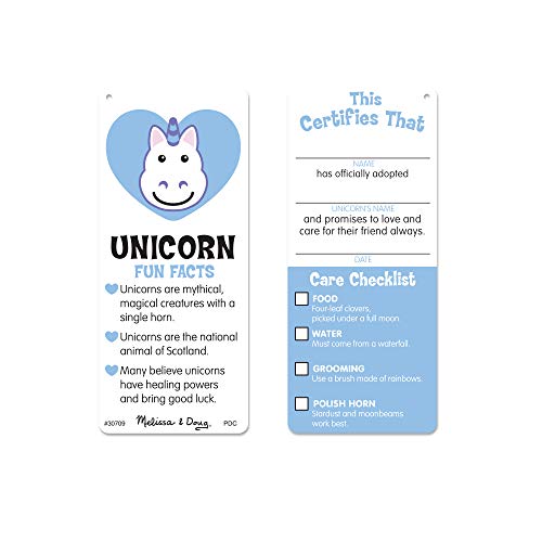 Melissa & Doug Cuddle Unicorn Jumbo Plush Stuffed Animal with Activity Card