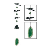 Woodstock Chimes CDWG The Original Guaranteed Musically Tuned Chime Habitats Dragonfly Agate Wind Bell, Green