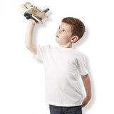 Melissa & Doug Wooden Airplane Classic Toy + Free Scratch Art Mini-Pad Bundle [93941]