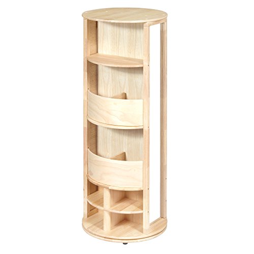 Guidecraft Dress Up Carousel  Pastel: Wooden Wardrobe for Kids, Pretend Play Round Storage Station with Hooks