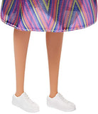 Barbie Fashionistas Doll with Long Blue and Platinum Blonde Hair Wearing ‘Dream All Day’ Tank, Striped Skirt and Accessories, for 3 to 8 Year Olds