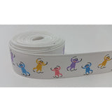 Polyester Grosgrain Ribbon for Decorations, Hairbows & Gift Wrap by Yame Home (7/8-in by 3-yds, 00109208 - pastel monkey assortment w/white background)