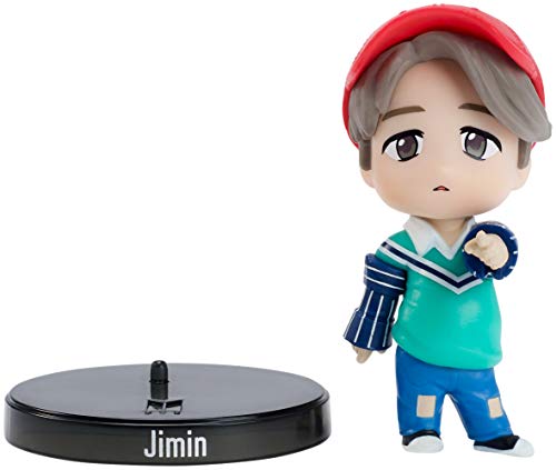 BTS 3-in Jimin Idol Mini Vinyl Doll with Base, Based on Bangtan Boys Global Boy Band, Highly Portable Figure, Toy for Boys and Girls Age 6 and Up.