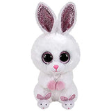 Ty Beanie Boos - Slippers The White Bunny (Glitter Eyes)(Regular Size - 6 inch)