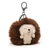 Gund, Ganley Natural Poofs Plush Hedgehog Keychain