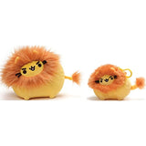 GUND Pusheenimal Lion 13" Plush Bundle with Lion 5" Backpack Clip