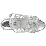 Sizzle by Coloriffics Women's Paradise Platform Sandal,Silver,9.5 M US