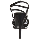 Touch Ups Women's Allie Leather Platform Sandal,Black Satin,6.5 M US