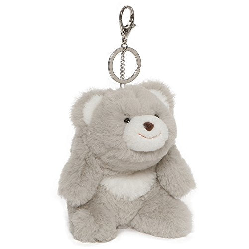 GUND Snuffles Teddy Bear Stuffed Plush Keychain, Grey, 5"