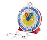 Melissa & Doug Turn & Tell Wooden Clock - Educational Toy With 12+ Reversible Time Cards