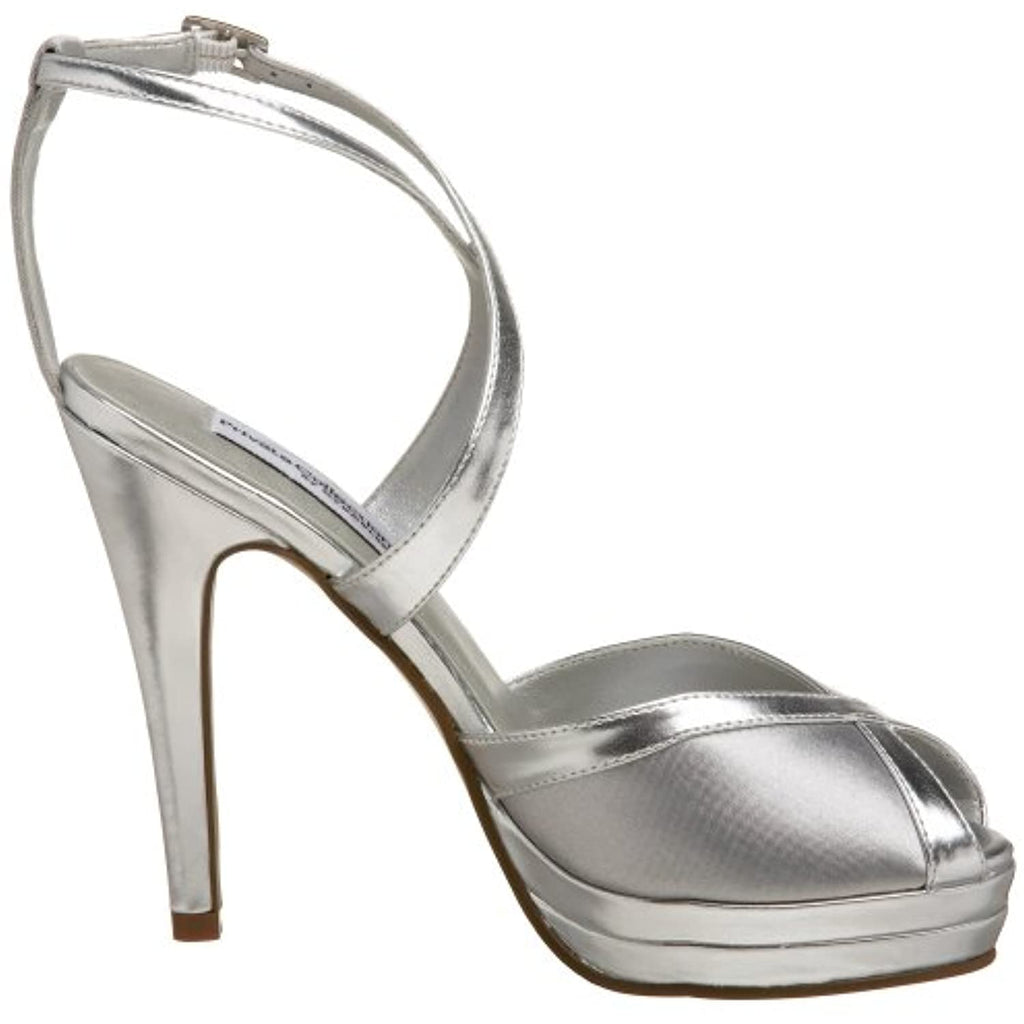Dyeables Women's Vegas Platform Sandal,Silver,6.5 M US