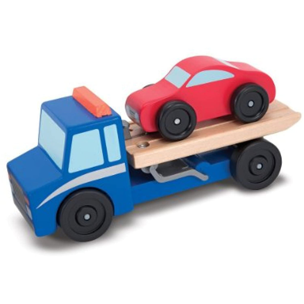 Melissa & Doug Wooden Flatbed Tow Truck & 1 Scratch Art Mini-Pad Bundle (04543)