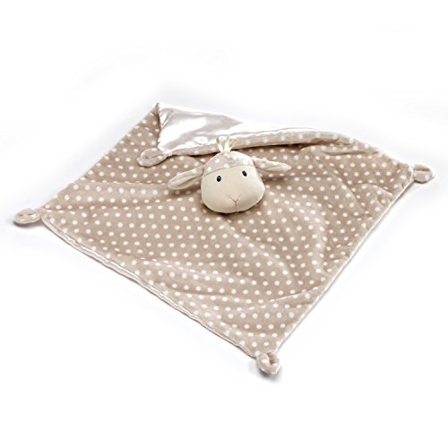 GUND Baby Roly Polys Lamb Lovey Blanket Stuffed Animal Plush Toy, Taupe, 14