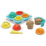 Melissa & Doug Seaside Sidekicks Sand Cupcake Set: Sunny Patch Beach Play Series + Free Scratch Art Mini-Pad Bundle [64316]