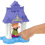 Fisher-Price Little People – Disney Frozen Anna in Arendelle Portable playset with Figure for Toddlers and Preschool Kids Ages 1 ½ to 5 Years