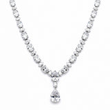 Shimmering Pear & Oval CZ Bridal Statement Necklace 4200N