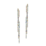 Popular Dangling AB Rhinestone Prom Earrings with Graceful Twist
