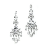 Breathtaking CZ Wedding or Pageant Chandelier Earrings 4234E