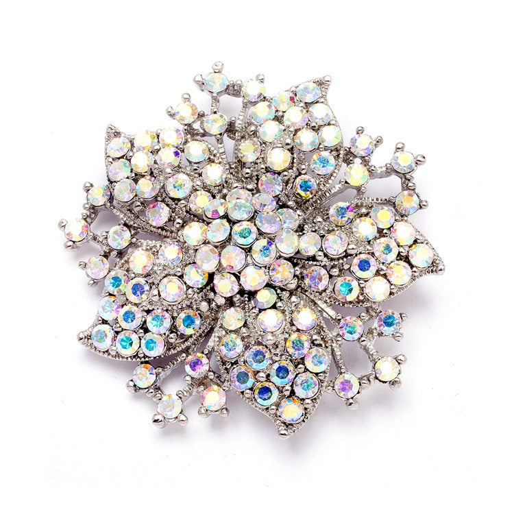 Vintage AB Jeweled Wedding or Prom Pin 4243P