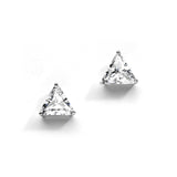 Cubic Zirconia Trillion Solitaire Stud Earrings 4287E