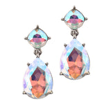 Bridal, Prom or Bridesmaids Iridescent AB Crystal Drop Earrings