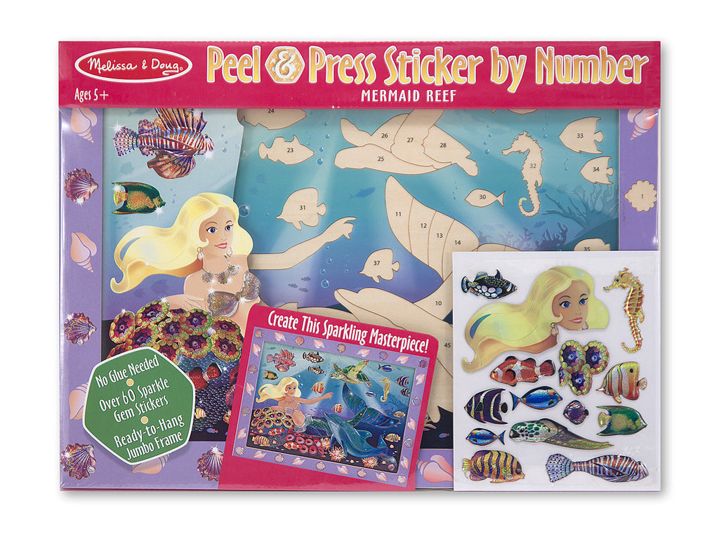 Melissa & Doug Peel & Press Sticker by Number - Mermaid Reef