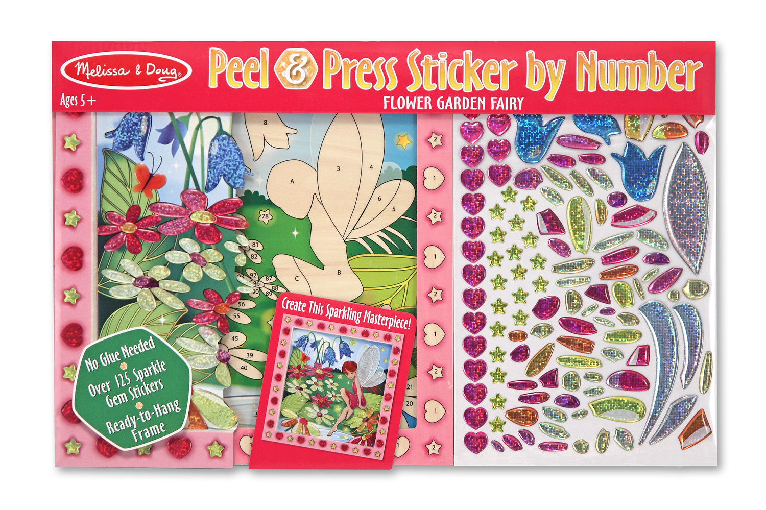 Melissa & Doug Peel & Press Sticker by Number - Flower Garden Fairy 4299