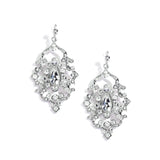 Victorian Scroll Prom or Bridesmaids Dangle Earrings 4299E-CR