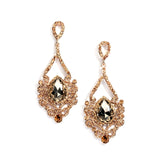 Dramatic Hollywood Statement Earrings with Gold Scrolls 4311E