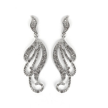 Pave Curling Vines Statement Earring 4315E