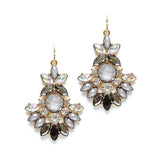 Pewter Multi Marquis Statement Earrings 4333E-PWT